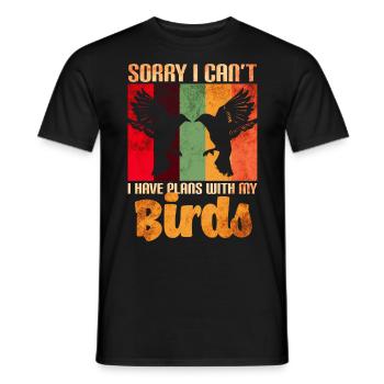Bird Lovers Birds - Men's T-Shirt - black - Front - AI Model Male 178 light (178cm)