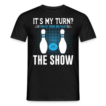 Bowling - Männer T-Shirt - Schwarz - Vorne - AI Model Male 178 light (178cm)