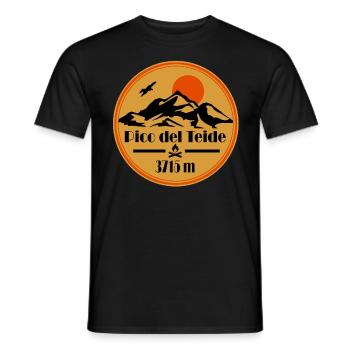 Pico del teide - T-shirt homme - noir - Devant - AI Model Male 178 light (178cm)