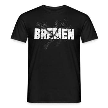 Brême Allemagne City Font Grunge Splash - T-shirt homme - noir - Devant - AI Model Male 178 light (178cm)