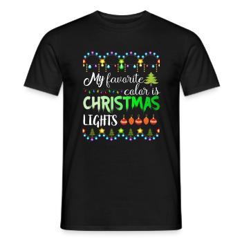 My Favorite Color Is Christmas Lights - Men's T-Shirt - black - Front - AI Model Male 178 light (178cm)
