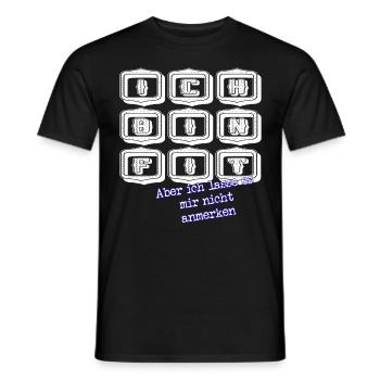 fit aber nicht anmerken weiss - Männer T-Shirt - Schwarz - Vorne - AI Model Male 178 light (178cm)