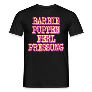 barbiepuppenfehlpressung hell - Männer T-Shirt - Schwarz - Vorne - AI Model Male 178 light (178cm)