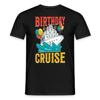 Cruise Ship Vacation Birthday - Männer T-Shirt - Schwarz - Vorne - AI Model Male 178 light (178cm)