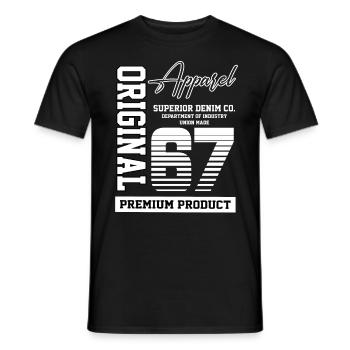 1967 Vintage Anniversaire Vintage Cadeau Rétro - T-shirt homme - noir - Devant - AI Model Male 178 light (178cm)