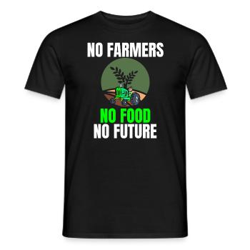 NO FARMERS NO FOOD NO FUTURE - Men's T-Shirt - black - Front - AI Model Male 178 light (178cm)