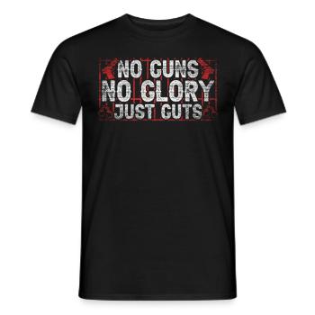 No Guns No Glory Just GutsStrafvollzugsbeamter - Männer T-Shirt - Schwarz - Vorne - AI Model Male 178 light (178cm)