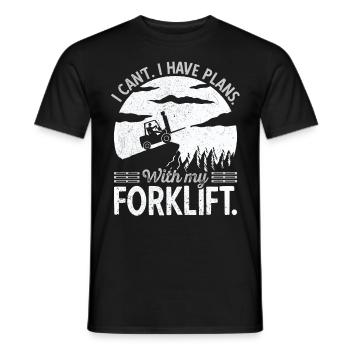 Forklift driver Forklift forklift driver Warehouseman - Men's T-Shirt - black - Front - AI Model Male 178 light (178cm)