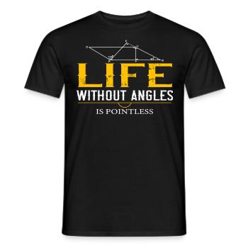 Live without Angles is Pointless Math Teacher - Men's T-Shirt - black - Front - AI Model Male 178 light (178cm)