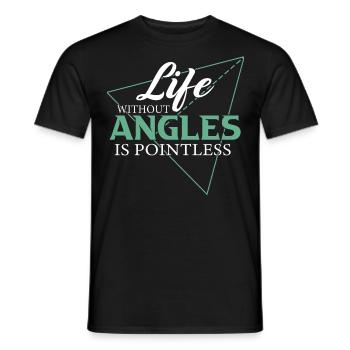 Live without Angles is Pointless Math Teacher - Men's T-Shirt - black - Front - AI Model Male 178 light (178cm)