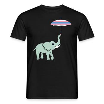 Cadeau d’éléphant pour Proboscis Africa Wilderness Zoo - T-shirt homme - noir - Devant - AI Model Male 178 light (178cm)