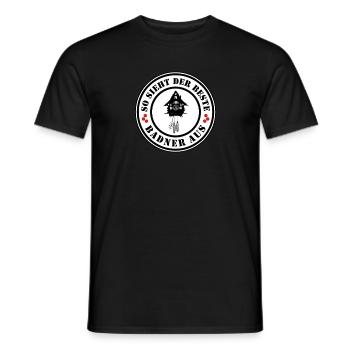 This is what the very best Badner looks like! - Men's T-Shirt - black - Front - AI Model Male 178 light (178cm)