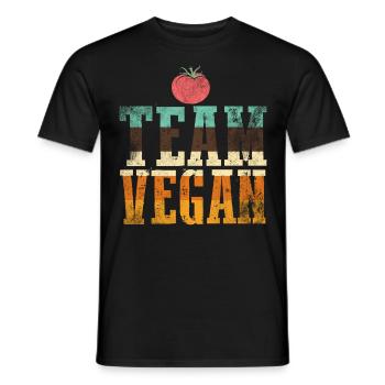 Nourriture végétalienne Végétaliens - T-shirt homme - noir - Devant - AI Model Male 178 light (178cm)