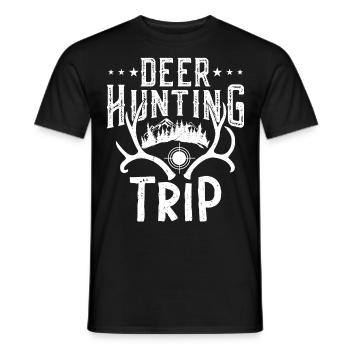 Deer Hunting Travel Hunting Rifle Hunter - Men's T-Shirt - black - Front - AI Model Male 178 light (178cm)