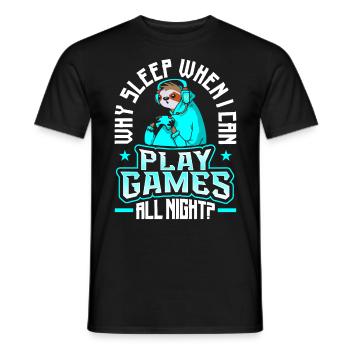 Gamer Gaming Saying Funny - Men's T-Shirt - black - Front - AI Model Male 178 light (178cm)