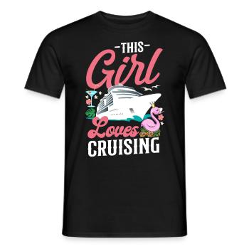 Cruise Ship Vacation Girl This - Men's T-Shirt - black - Front - AI Model Male 178 light (178cm)