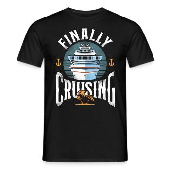 Cruise Ship Vacation Finally - Männer T-Shirt - Schwarz - Vorne - AI Model Male 178 light (178cm)