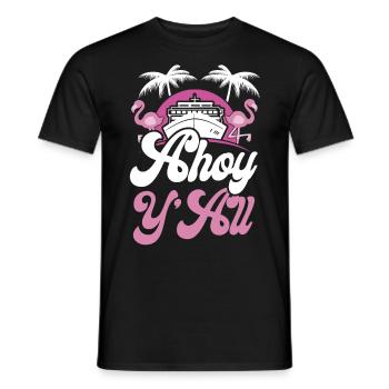 Cruise Ship Vacation Girl Ahoy - Männer T-Shirt - Schwarz - Vorne - AI Model Male 178 light (178cm)