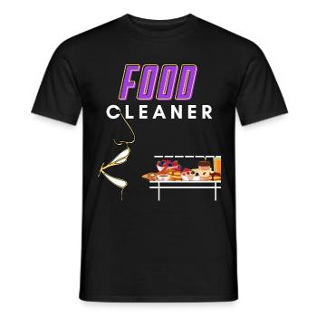 Food Cleaner Staubsauger - Männer T-Shirt - Schwarz - Vorne - AI Model Male 178 light (178cm)