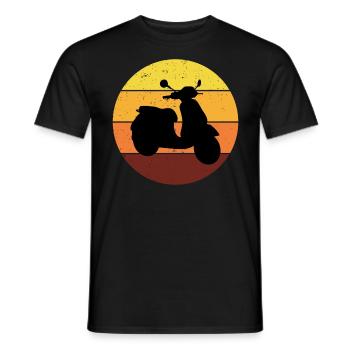 Roller Fahrer Roller Motorrad Vintage Retro - Männer T-Shirt - Schwarz - Vorne - AI Model Male 178 light (178cm)