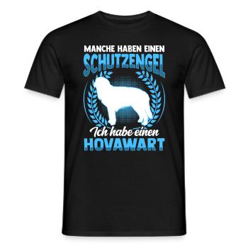 Mein Hovawart ist mein Schutzengel - Männer T-Shirt - Schwarz - Vorne - AI Model Male 178 light (178cm)
