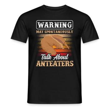 Ameisenbär redet spontan Zwergameisenbär - Männer T-Shirt - Schwarz - Vorne - AI Model Male 178 light (178cm)