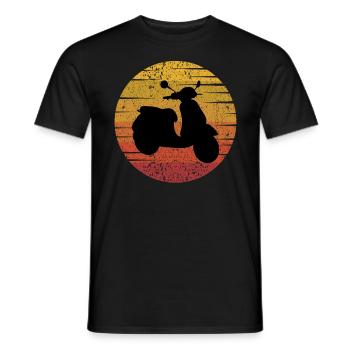 Roller Fahrer Roller Motorrad Vintage Retro - Männer T-Shirt - Schwarz - Vorne - AI Model Male 178 light (178cm)