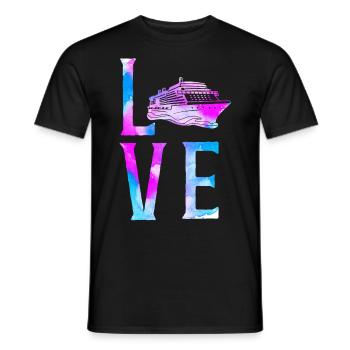 Cruise Ship Vacation Watercolor - Männer T-Shirt - Schwarz - Vorne - AI Model Male 178 light (178cm)