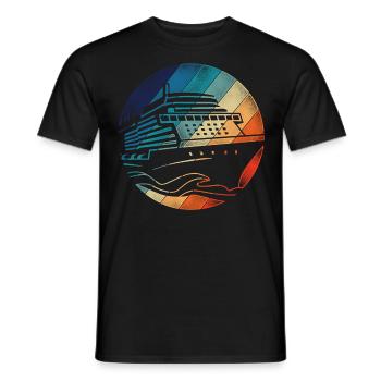 Croisière Vacances Rétro Vintage - T-shirt homme - noir - Devant - AI Model Male 178 light (178cm)