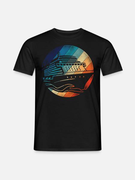Cruise Ship Vacation Retro Vintage - Männer T-Shirt - Schwarz