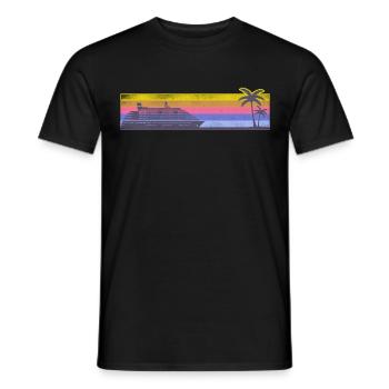 Croisière Vacances Rétro Vintage - T-shirt homme - noir - Devant - AI Model Male 178 light (178cm)