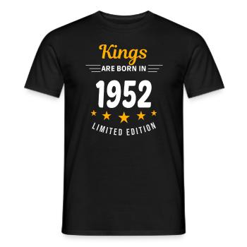 Kings SIND GEBOREN IM JAHR 1952 - Männer T-Shirt - Schwarz - Vorne - AI Model Male 178 light (178cm)