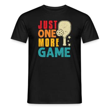 Just One More Game Funny Pickleball - Men's T-Shirt - black - Front - AI Model Male 178 light (178cm)