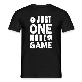 Just One More Game Funny Pickleball - Men's T-Shirt - black - Front - AI Model Male 178 light (178cm)