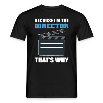 Parce que je suis le réalisateur C’est pourquoi cinéaste - T-shirt homme - noir - Devant - AI Model Male 178 light (178cm)