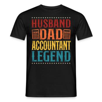 Accountant Bookkeeper Accounting - Men's T-Shirt - black - Front - AI Model Male 178 light (178cm)