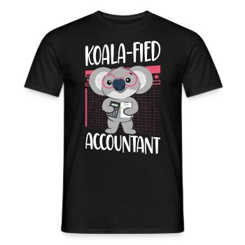 Accountant Bookkeeper Accounting - Men's T-Shirt - black - Front - AI Model Male 178 light (178cm)