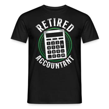 Accountant Bookkeeper Accounting - Men's T-Shirt - black - Front - AI Model Male 178 light (178cm)