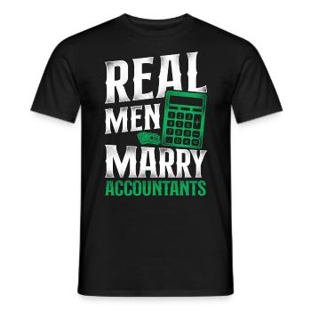 Accountant Bookkeeper Marriage - Männer T-Shirt - Schwarz - Vorne - AI Model Male 178 light (178cm)