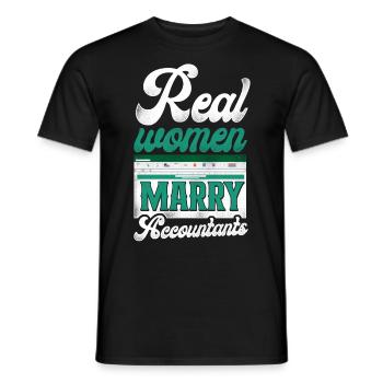 Accountant Bookkeeper Marriage - Männer T-Shirt - Schwarz - Vorne - AI Model Male 178 light (178cm)