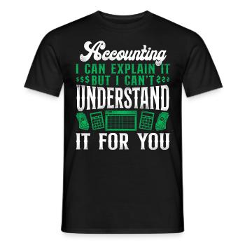 Accountant Bookkeeper Accounting - Men's T-Shirt - black - Front - AI Model Male 178 light (178cm)