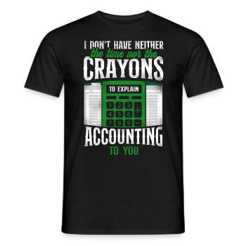 Accountant Bookkeeper Accounting - Men's T-Shirt - black - Front - AI Model Male 178 light (178cm)
