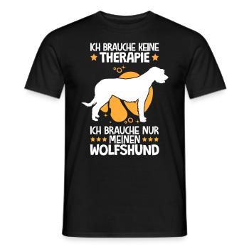 Ich brauche nur meinen Irischer Wolfshund - Männer T-Shirt - Schwarz - Vorne - AI Model Male 178 light (178cm)