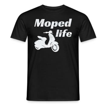 Roller Fahrer Scootering Motorrad Moped Bike - Männer T-Shirt - Schwarz - Vorne - AI Model Male 178 light (178cm)