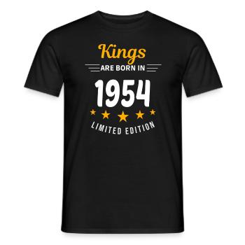 Kings ARE BORN IN 1954 - T-shirt homme - noir - Devant - AI Model Male 178 light (178cm)