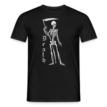 Skelett Totenkopf Schwarz - Männer T-Shirt - Schwarz - Vorne - AI Model Male 178 light (178cm)