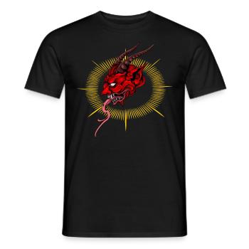 Teufel Teufelchen Pentagramm - Männer T-Shirt - Schwarz - Vorne - AI Model Male 178 light (178cm)