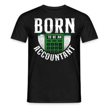 Accountant Bookkeeper Accounting - Men's T-Shirt - black - Front - AI Model Male 178 light (178cm)