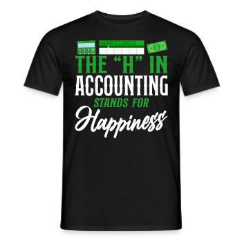 Accountant Bookkeeper Accounting - Men's T-Shirt - black - Front - AI Model Male 178 light (178cm)