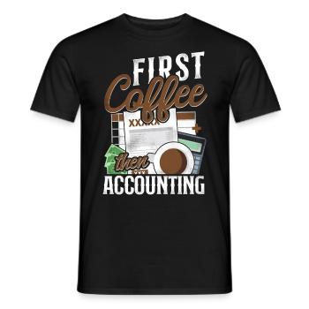 Accountant Bookkeeper Accounting - Men's T-Shirt - black - Front - AI Model Male 178 light (178cm)